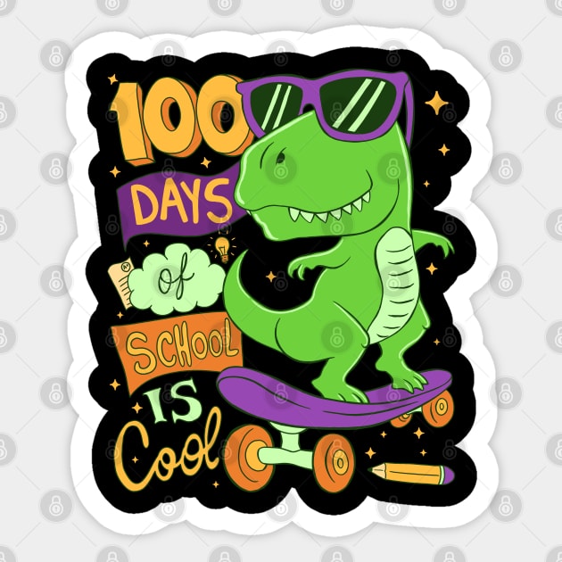 100 day of school is cool Sticker by Sachpica